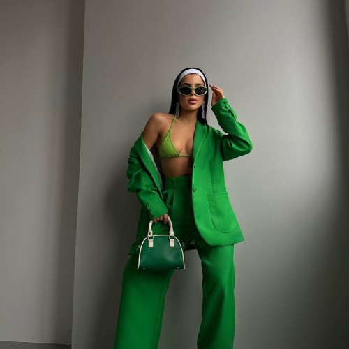 155462 TOPTAN YEŞİL PANTOLON TAKIM 155462 TOPTAN YEŞİL PANTOLON TAKIM toptan bayan giyim