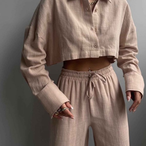 155934 TOPTAN BEJ PANTOLON TAKIM toptan bayan giyim