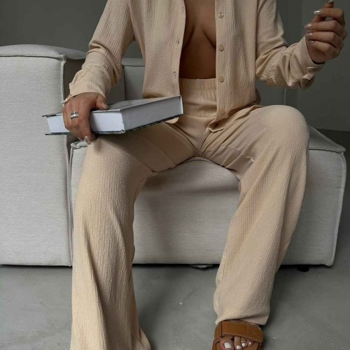 156093 TOPTAN BEJ PANTOLON TAKIM toptan bayan giyim