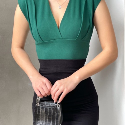 156810 TOPTAN YEŞİL BLUZ 156810 TOPTAN YEŞİL BLUZ toptan bayan giyim