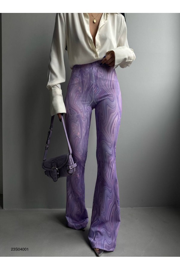157125 patterned TROUSERS