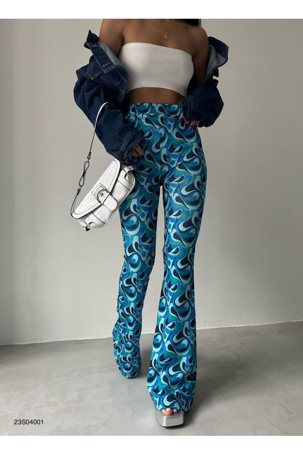 157127 patterned TROUSERS