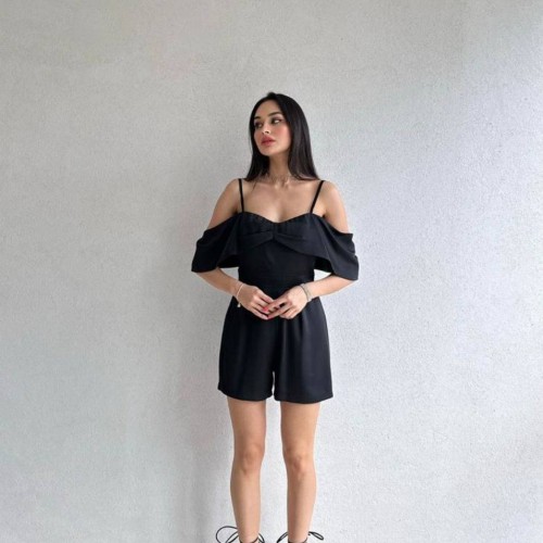 157491 TOPTAN SİYAH TULUM toptan bayan giyim