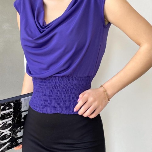 157567 TOPTAN MOR BLUZ toptan bayan giyim