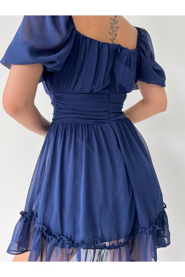 158156 темно-синій Вечірня сукня