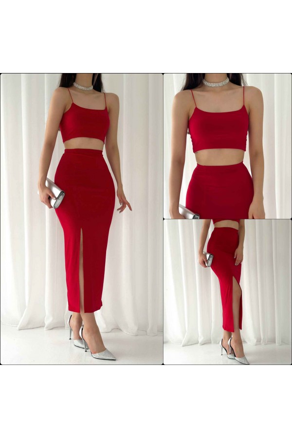 159463 red Skirt