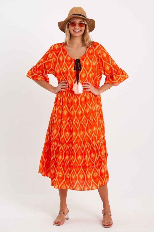 159506 patterned DRESS