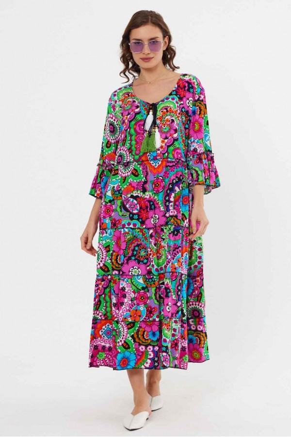 159507 patterned DRESS