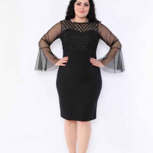 159760 TOPTAN SİYAH ABİYE toptan bayan giyim