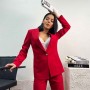 159768 TOPTAN KIRMIZI PANTOLON TAKIM toptan bayan giyim