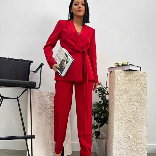 159775 TOPTAN KIRMIZI PANTOLON TAKIM 159775 TOPTAN KIRMIZI PANTOLON TAKIM toptan bayan giyim