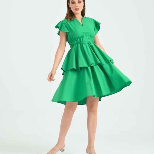 159801 TOPTAN YEŞİL ABİYE toptan bayan giyim