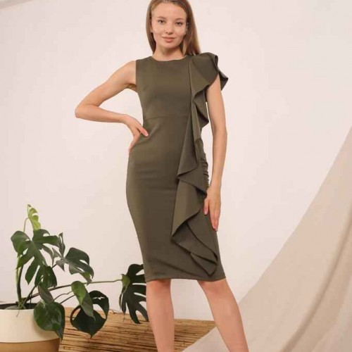 159807 TOPTAN HAKİ ABİYE 159807 TOPTAN HAKİ ABİYE toptan bayan giyim