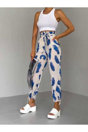 170470 patterned TROUSERS
