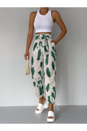 170471 patterned TROUSERS