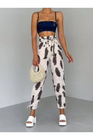 170472 patterned TROUSERS