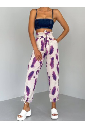 170473 patterned TROUSERS