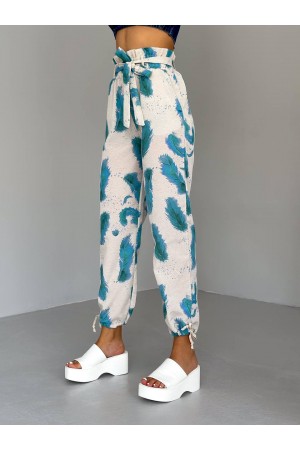 170474 patterned TROUSERS