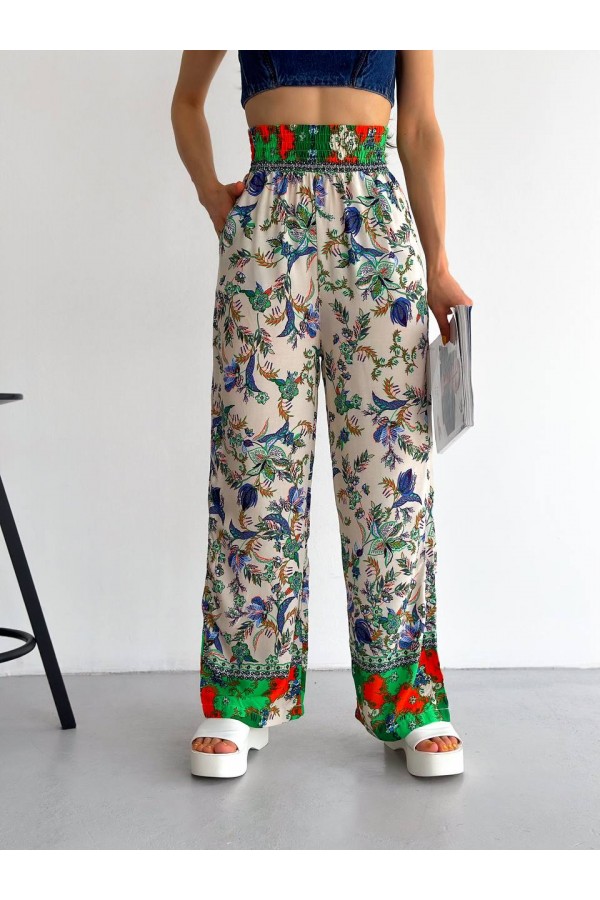 170571 patterned TROUSERS