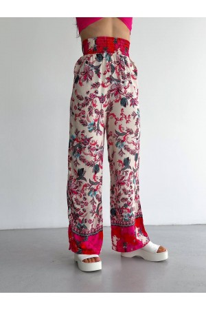 170573 patterned TROUSERS