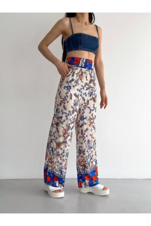 170574 patterned TROUSERS