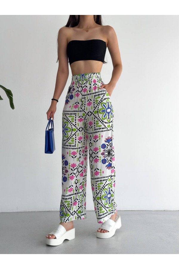 170587 patterned TROUSERS