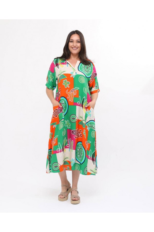 170960 patterned DRESS