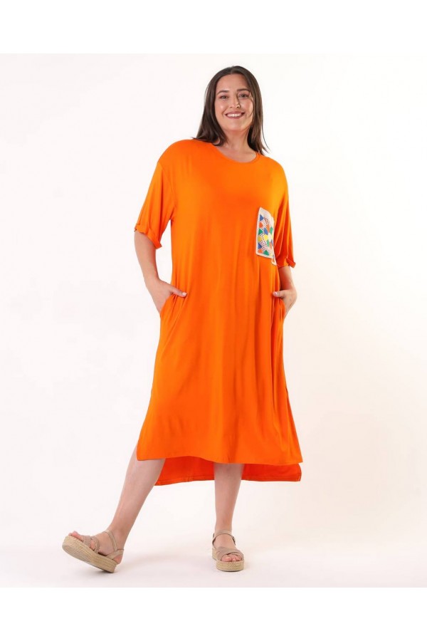 170985 orange DRESS