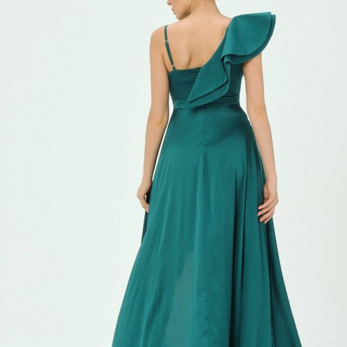 171327 TOPTAN ZÜMRÜT YEŞİL ABİYE toptan bayan giyim