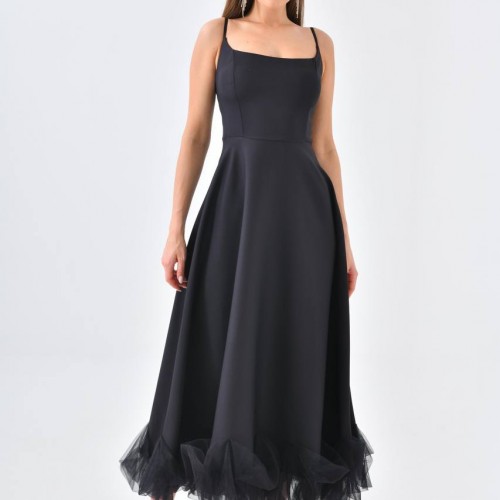 171341 TOPTAN SİYAH ABİYE toptan bayan giyim