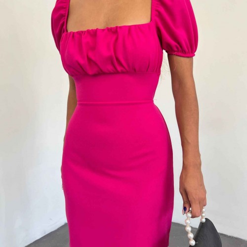 171528 TOPTAN FUŞYA ELBİSE 171528 TOPTAN FUŞYA ELBİSE toptan bayan giyim