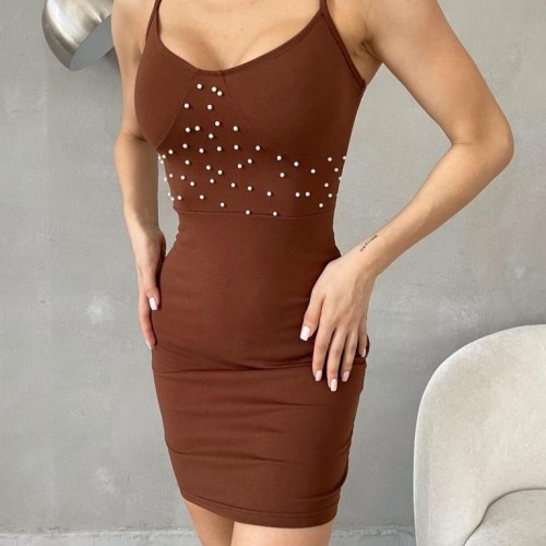 172168 TOPTAN KAHVE ELBİSE 172168 TOPTAN KAHVE ELBİSE toptan bayan giyim