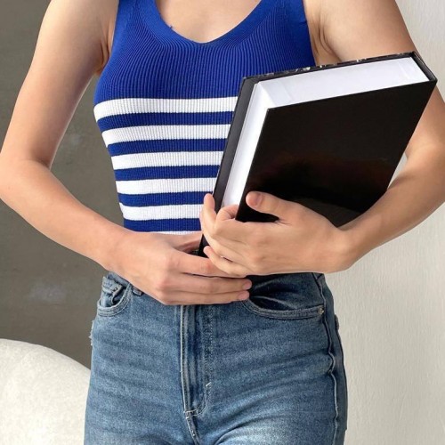 172322 TOPTAN ÇİZGİLİ BLUZ toptan bayan giyim