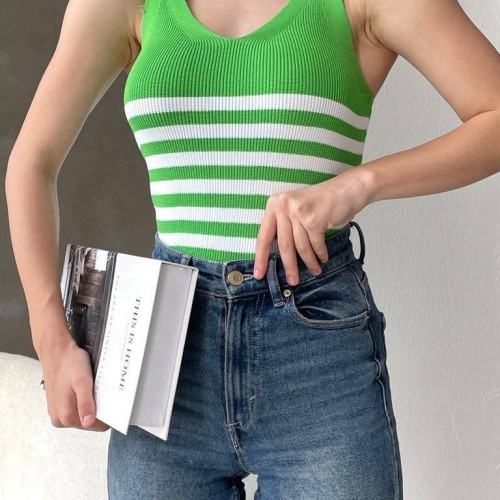 172324 TOPTAN ÇİZGİLİ BLUZ toptan bayan giyim