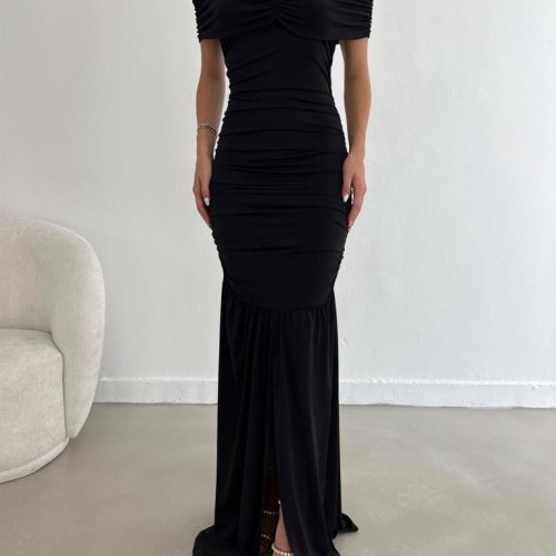 173009 TOPTAN SİYAH ABİYE toptan bayan giyim