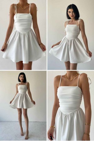 173090 білий Вечірня сукня