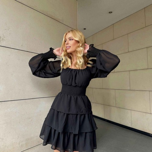 173134 TOPTAN SİYAH ELBİSE 173134 TOPTAN SİYAH ELBİSE toptan bayan giyim