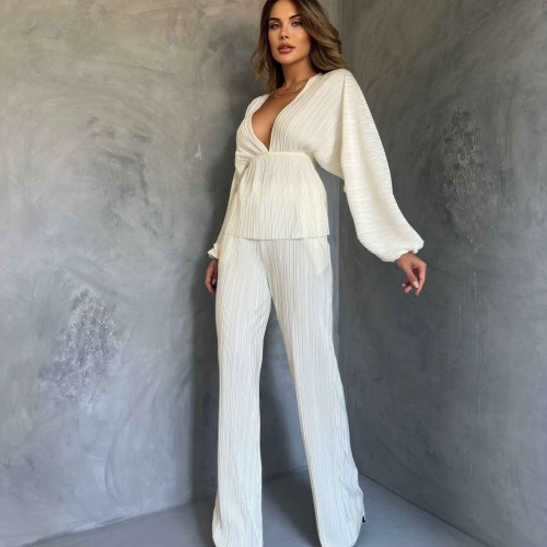 174297 TOPTAN BEYAZ PANTOLON TAKIM 174297 TOPTAN BEYAZ PANTOLON TAKIM toptan bayan giyim