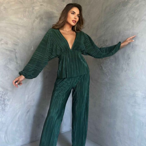 174298 TOPTAN YEŞİL PANTOLON TAKIM 174298 TOPTAN YEŞİL PANTOLON TAKIM toptan bayan giyim