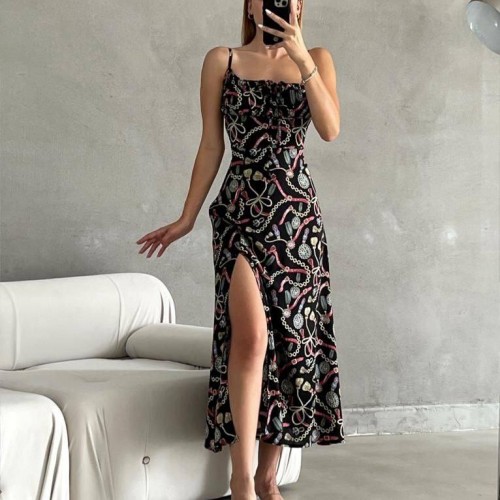 174420 TOPTAN DESENLİ ELBİSE toptan bayan giyim