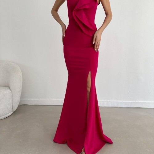 174436 TOPTAN FUŞYA ELBİSE toptan bayan giyim