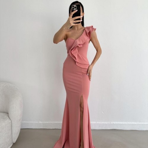 174440 TOPTAN PUDRA ELBİSE toptan bayan giyim