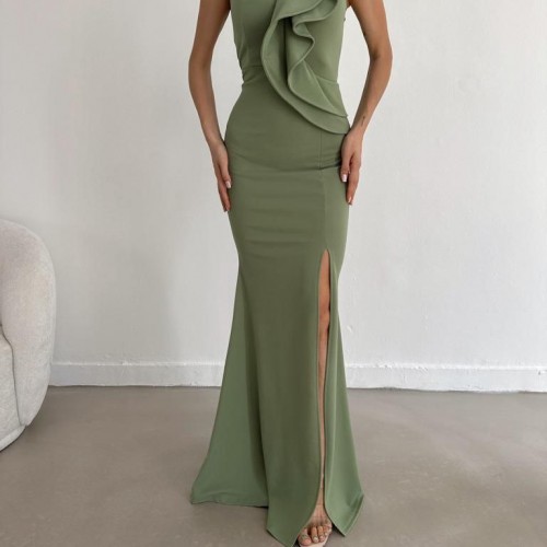 174441 TOPTAN HAKİ ELBİSE 174441 TOPTAN HAKİ ELBİSE toptan bayan giyim