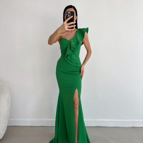 174442 TOPTAN YEŞİL ELBİSE 174442 TOPTAN YEŞİL ELBİSE toptan bayan giyim