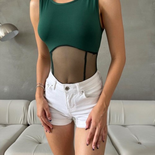 174736 TOPTAN YEŞİL BLUZ toptan bayan giyim