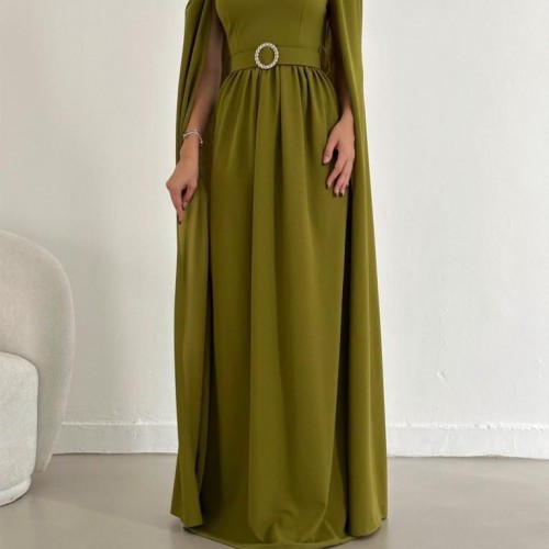 174751 TOPTAN HAKİ ELBİSE toptan bayan giyim