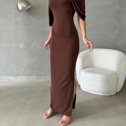 174787 TOPTAN KAHVE ABİYE toptan bayan giyim