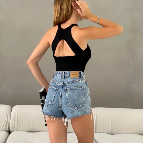 174797 TOPTAN SİYAH BLUZ toptan bayan giyim