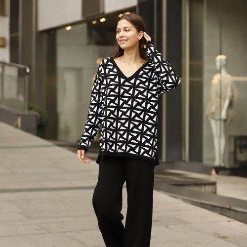 175195 TOPTAN DESENLİ PANTOLON TAKIM 175195 TOPTAN DESENLİ PANTOLON TAKIM toptan bayan giyim