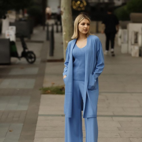 175198 TOPTAN MAVİ PANTOLON TAKIM 175198 TOPTAN MAVİ PANTOLON TAKIM toptan bayan giyim